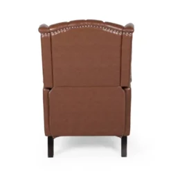 Walter Contemporary Tufted Recliner Cognac Brown/Dark Brown - Christopher Knight Home -Living Furniture GUEST 78ce304f 6798 4e2d 8ea6 541da934a32e