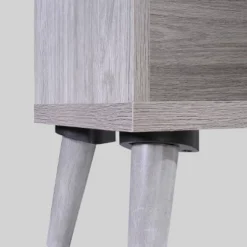 Chandelle 2pc Mid-Century Entertainment Center Set Gray Oak - Christopher Knight Home -Living Furniture GUEST 78e5b2aa ca68 4453 b2a7 5c9f56c7346f