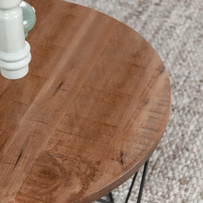 Christopher Knight Home Classic Cadak Wood And Metal Round Coffee Table, Brown/Black 2 Christopher Knight Home Classic Cadak Wood And Metal Round Coffee Table, Brown/Black - Image 2