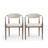 Christopher Knight Home Teuvo Modern Fabric Upholstered Iron Dining Chairs (Set Of 2)