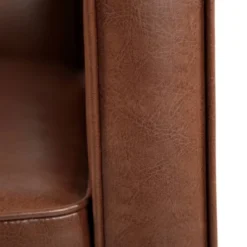 Mervynn Mid-Century Modern Button Tufted Recliner Cognac Brown/Dark Espresso - Christopher Knight Home -Living Furniture GUEST 7bf5fcd4 7d1e 49be 925f a38efe667fa1