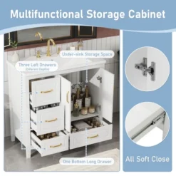 Christopher Knight Home Borah Modern 36" Freestanding Bathroom Vanity With Resin Sink -Living Furniture GUEST 7c4b6c26 6abf 490a b10a 07e6f379e647