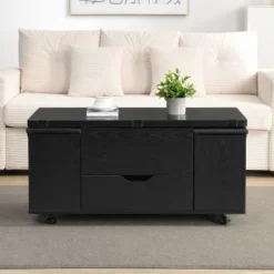 Christopher Knight Home Olia Modern Multi-Functional Lift-Top Coffee Table With Hidden Storage, 4 Stools And Lockable Wheels 23 Christopher Knight Home Olia Modern Multi-Functional Lift-Top Coffee Table With Hidden Storage, 4 Stools And Lockable Wheels -Living Furniture GUEST 7cce77f5 992f 4154 ad20 b0b2bf946c6c