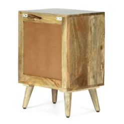 Lytle Boho Handcrafted Mango Wood Nightstand With Storage Natural - Christopher Knight Home -Living Furniture GUEST 7cd93e3f deaf 4625 ad70 dfc9dfaab600