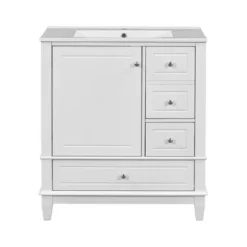 Christopher Knight Home Thomas 30" Bathroom Vanity With Sink, One Door With Shelf And Three Drawers 34 Christopher Knight Home Thomas 30" Bathroom Vanity With Sink, One Door With Shelf And Three Drawers -Living Furniture GUEST 7d41e982 3f5c 4c42 9f30 894a7fb2eeeb
