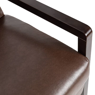 Fernhill Mid Century Modern Faux Leather Upholstered Pushback Recliner Dark Brown/Dark Espresso - Christopher Knight Home 7 Fernhill Mid Century Modern Faux Leather Upholstered Pushback Recliner Dark Brown/Dark Espresso - Christopher Knight Home - Image 7