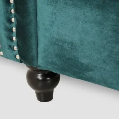 Bowie Modern Glam Velvet Sofa Teal - Christopher Knight Home -Living Furniture GUEST 7e7454d5 8e03 433d b29b 3dafed8a5ee3
