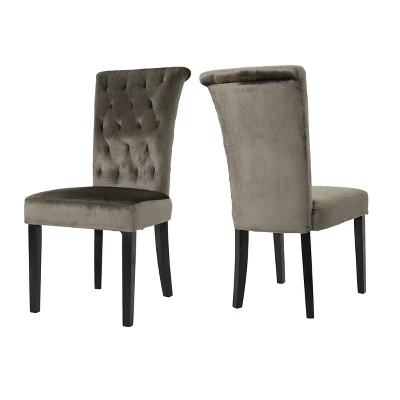 Set Of 2 Venetian New Velvet Tufted Dining Chair - Christopher Knight Home 5 Set Of 2 Venetian New Velvet Tufted Dining Chair - Christopher Knight Home - Image 5