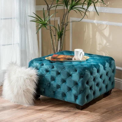 Piper Tufted Square Ottoman Bench - Christopher Knight Home 1 Piper Tufted Square Ottoman Bench - Christopher Knight Home