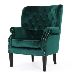 Tomlin New Velvet Club Chair - Christopher Knight Home -Living Furniture GUEST 810975c2 2d65 4ee7 a474 66ee629e3b64