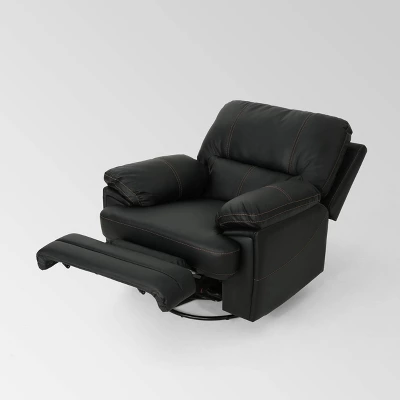 Elodie Leather Swivel Power Recliner - Christopher Knight Home 4 Elodie Leather Swivel Power Recliner - Christopher Knight Home - Image 4