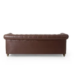 Castalia Chesterfield Tufted 3 Seater Sofa With Nailhead Trim Dark Brown/Natural - Christopher Knight Home 15 Castalia Chesterfield Tufted 3 Seater Sofa With Nailhead Trim Dark Brown/Natural - Christopher Knight Home -Living Furniture GUEST 817608e2 d60e 4686 b933 bcaac5df4f33