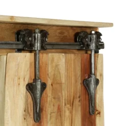 Laymon Modern Industrial Handcrafted Acacia Wood Live Edge Cabinet With Sliding Door Natural/Black - Christopher Knight Home -Living Furniture GUEST 81e2040e 4256 4438 9e15 225af8e83698