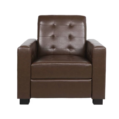 Craigue Contemporary Tufted Faux Leather Pushback Recliner - Christopher Knight Home 9 Craigue Contemporary Tufted Faux Leather Pushback Recliner - Christopher Knight Home - Image 9