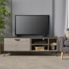 Dorrin Mid Century Wooden TV Stand For TVs Up To 60" Sonoma Gray Oak Brown - Christopher Knight Home
