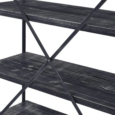 68" Farrells Industrial 5 Shelf Bookcase Gray - Christopher Knight Home 8 68" Farrells Industrial 5 Shelf Bookcase Gray - Christopher Knight Home - Image 8