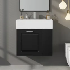 Christopher Knight Home Emilee Modern 21.8" Wall-Mounted Floating Bathroom Vanity With Ceramic Sink 14 Christopher Knight Home Emilee Modern 21.8" Wall-Mounted Floating Bathroom Vanity With Ceramic Sink -Living Furniture GUEST 82621d27 e991 4ac3 b996 a035394ada49
