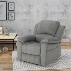 Celestina Microfiber Gliding Recliner Gray - Christopher Knight Home
