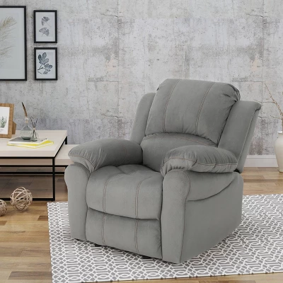 Celestina Microfiber Gliding Recliner Gray - Christopher Knight Home 1 Celestina Microfiber Gliding Recliner Gray - Christopher Knight Home