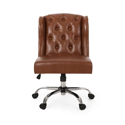 Beltagh Contemporary Wingback Tufted Swivel Office Chair - Christopher Knight Home 7 Beltagh Contemporary Wingback Tufted Swivel Office Chair - Christopher Knight Home - Image 7