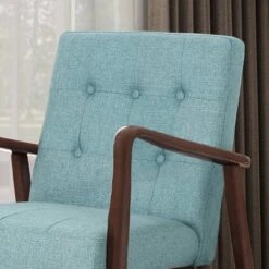 Marcola Mid Century Modern Upholstered Wood Framed Club Chair - Christopher Knight Home -Living Furniture GUEST 83f0e230 1b7e 4c54 9fd9 b8f646154615