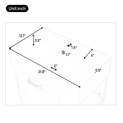 Christopher Knight Home Emilee Modern 21.8" Wall-Mounted Floating Bathroom Vanity With Ceramic Sink 3 Christopher Knight Home Emilee Modern 21.8" Wall-Mounted Floating Bathroom Vanity With Ceramic Sink - Image 3