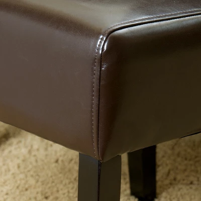 Taylor Bonded Leather Dining Chair Set 2ct - Christopher Knight Home 3 Taylor Bonded Leather Dining Chair Set 2ct - Christopher Knight Home - Image 3