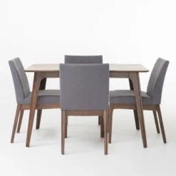 5pc Kwame Rectangular Dining Set - Christopher Knight Home -Living Furniture GUEST 871cbd9b 9363 4ff1 b794 0edff9657a46