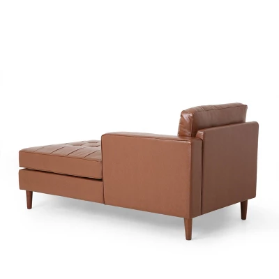Malinta Contemporary Tufted Upholstered Chaise Lounge - Christopher Knight Home 2 Malinta Contemporary Tufted Upholstered Chaise Lounge - Christopher Knight Home - Image 2
