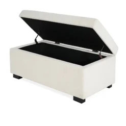 Christopher Knight Home Kalysta Contemporary Rubberwood Upholstered Rectanglar Storage Ottoman -Living Furniture GUEST 879fce28 2c3f 4b9b 9d87 c44708d4b38a