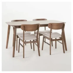 5pc Lucious 60" Dining Set - Christopher Knight Home -Living Furniture GUEST 88862178 eef5 4a7d a42a 20a0a02714b0