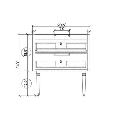 Christopher Knight Home Childe 30" Bathroom Vanity With Ceramic Sink And Double Drawer 5 Christopher Knight Home Childe 30" Bathroom Vanity With Ceramic Sink And Double Drawer - Image 5
