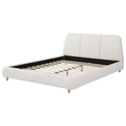 Christopher Knight Home Cletes Modern Wood And Metal Platform Bed With Upholstered Headboard -Living Furniture GUEST 89106def 1d13 4116 8e08 c42cc3072bca