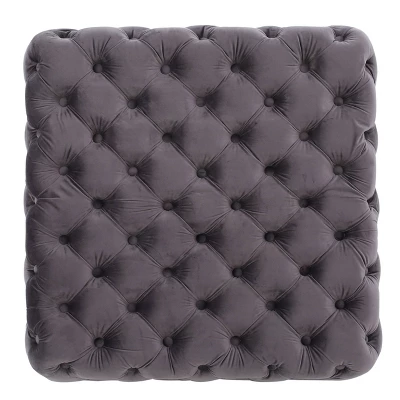 Jaymee New Velvet Ottoman - Christopher Knight Home 1 Jaymee New Velvet Ottoman - Christopher Knight Home