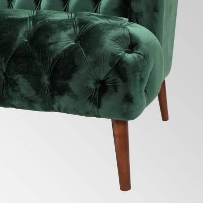 Adelia Modern Glam Tufted Velvet Sofa - Christopher Knight Home 7 Adelia Modern Glam Tufted Velvet Sofa - Christopher Knight Home - Image 7