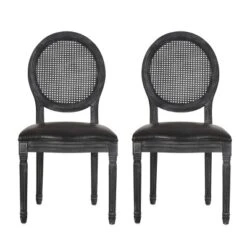 2pk Aquilla French Country Wood And Cane Upholstered Dining Chairs - Christopher Knight Home 25 2pk Aquilla French Country Wood And Cane Upholstered Dining Chairs - Christopher Knight Home -Living Furniture GUEST 8ac80d03 9011 428e 9d81 14ffdf9a94d6