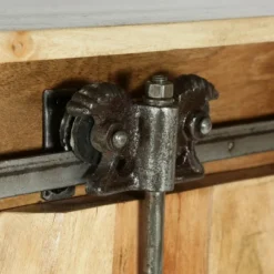 Laymon Modern Industrial Handcrafted Acacia Wood Live Edge Cabinet With Sliding Door Natural/Black - Christopher Knight Home -Living Furniture GUEST 8b69d4b4 dccf 4921 98f8 ffb51cab82b7