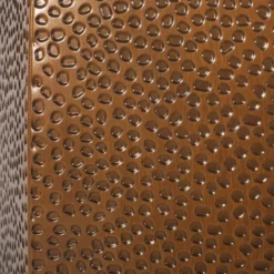 Pamsha Modern Hammered Iron Geometric Brushed Antique Side Table Bronze - Christopher Knight Home -Living Furniture GUEST 8bcd6507 af0f 4c8b a046 deba2480f9ef