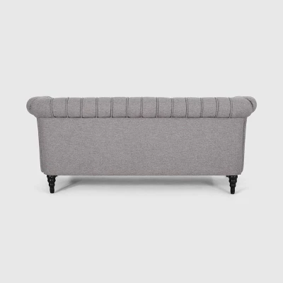Barneyville Traditional Chesterfield Sofa Gray - Christopher Knight Home 2 Barneyville Traditional Chesterfield Sofa Gray - Christopher Knight Home - Image 2