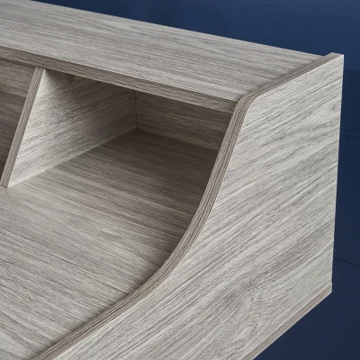 Brenda Mid Century Home Office Desk Gray - Christopher Knight Home 3 Brenda Mid Century Home Office Desk Gray - Christopher Knight Home - Image 3