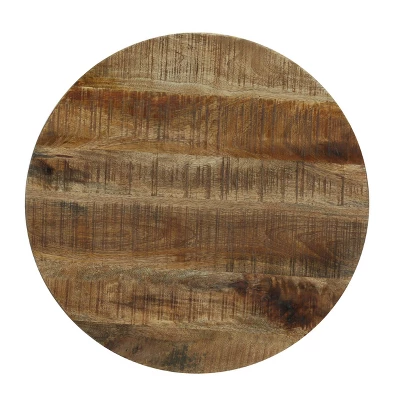 Opheim Industrial Handcrafted Mango Wood Side Table Natural/Black - Christopher Knight Home 2 Opheim Industrial Handcrafted Mango Wood Side Table Natural/Black - Christopher Knight Home - Image 2