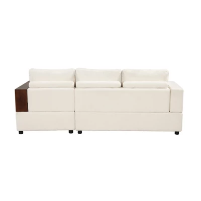 87.4"W Sectional Sofa Couch Set, Upholstered Sofa Chair With Reversible Armrests For Living Room -Christopher Knight Home 10 87.4"W Sectional Sofa Couch Set, Upholstered Sofa Chair With Reversible Armrests For Living Room -Christopher Knight Home - Image 10