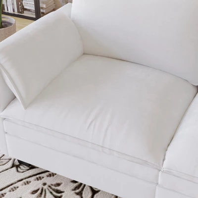 Christopher Knight Home 141.5'' Fabric U-Shaped Sectional Sofa With Ottoman And Pockets 5 Christopher Knight Home 141.5'' Fabric U-Shaped Sectional Sofa With Ottoman And Pockets - Image 5