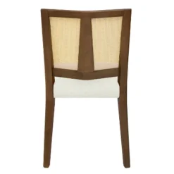 Christopher Knight Home Hassan Rubberwood Upholstered Dining Chairs With Cane Webbing(Set Of 2) -Living Furniture GUEST 910d49cc 9e85 419c b08c 84876c272ba2