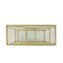 Kokesh Modern Glam Tempered Glass 3 Shelf Asymmetrical Bookcase Gold - Christopher Knight Home -Living Furniture GUEST 91617d1f b48c 4a5c 8204 aa965eb572df