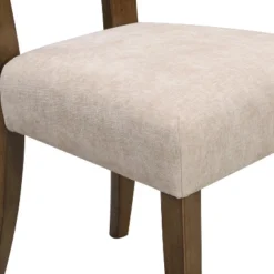 Set Of 2 Elegant Wooden Dining Chairs With Chenille Upholstered Seat, Solid Rubberwood Frame - Christopher Knight Home 23 Set Of 2 Elegant Wooden Dining Chairs With Chenille Upholstered Seat, Solid Rubberwood Frame - Christopher Knight Home -Living Furniture GUEST 92c50b20 76f3 42be 8d84 760c84b3025f