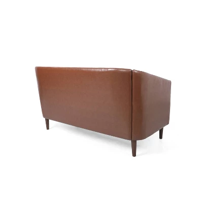 Christopher Knight Home Cantrell Faux Leather Tufted Loveseat 2 Christopher Knight Home Cantrell Faux Leather Tufted Loveseat - Image 2