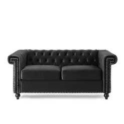 Brinkhaven Modern Glam Tufted Velvet Loveseat With Nailhead Trim - Christopher Knight Home 18 Brinkhaven Modern Glam Tufted Velvet Loveseat With Nailhead Trim - Christopher Knight Home -Living Furniture GUEST 931465da fe47 42fe 9be8 4ce9dca19648