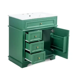 Christopher Knight Home Alonzo Modern 30" Bathroom Vanity With Ceramic Sink, One Shelf And Four Drawers 18 Christopher Knight Home Alonzo Modern 30" Bathroom Vanity With Ceramic Sink, One Shelf And Four Drawers -Living Furniture GUEST 94230d4f 67f7 48be acaa bc3d65f27e38