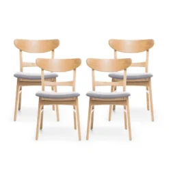 Christopher Knight Home Isador Mid Century Modern Upholstered Rubberwood Dining Chairs (Set Of 4) 19 Christopher Knight Home Isador Mid Century Modern Upholstered Rubberwood Dining Chairs (Set Of 4) -Living Furniture GUEST 94aa805c a8d6 4188 aef1 ffa5058635d4